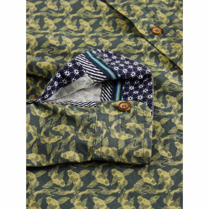 White Stuff Koi Fish Printed Shirt image number 2